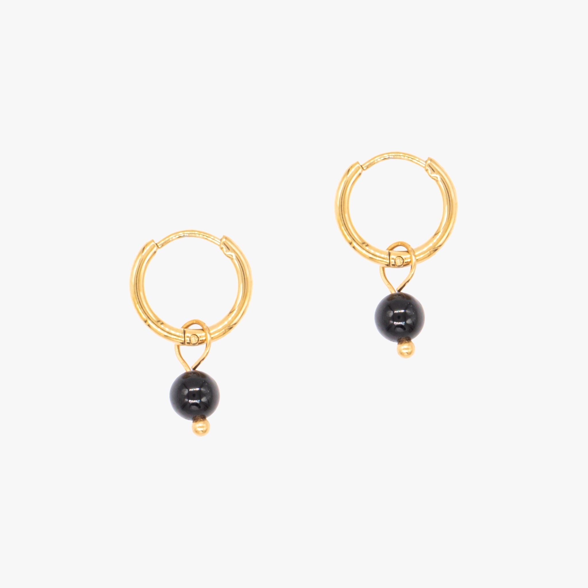 Boucles d'oreilles Serena en pierres Obsidienne - SLOYA